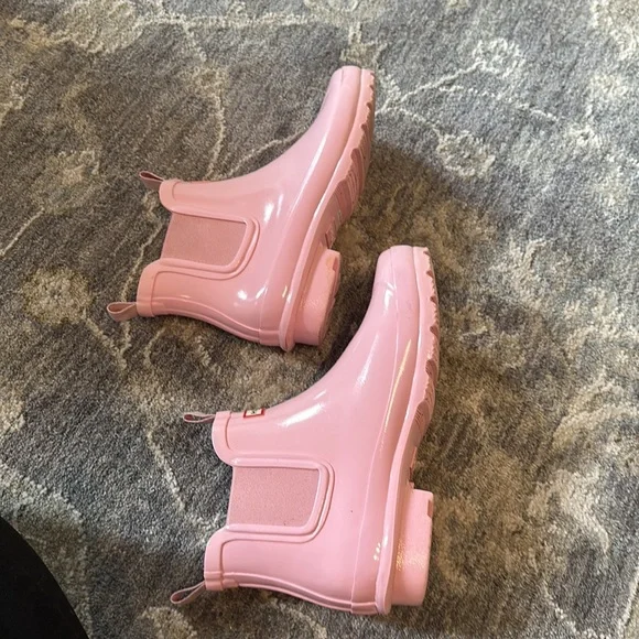 🎀HUNTER🎀 Pink Short Glossy Rain Boots 37 - Picture 6 of 9